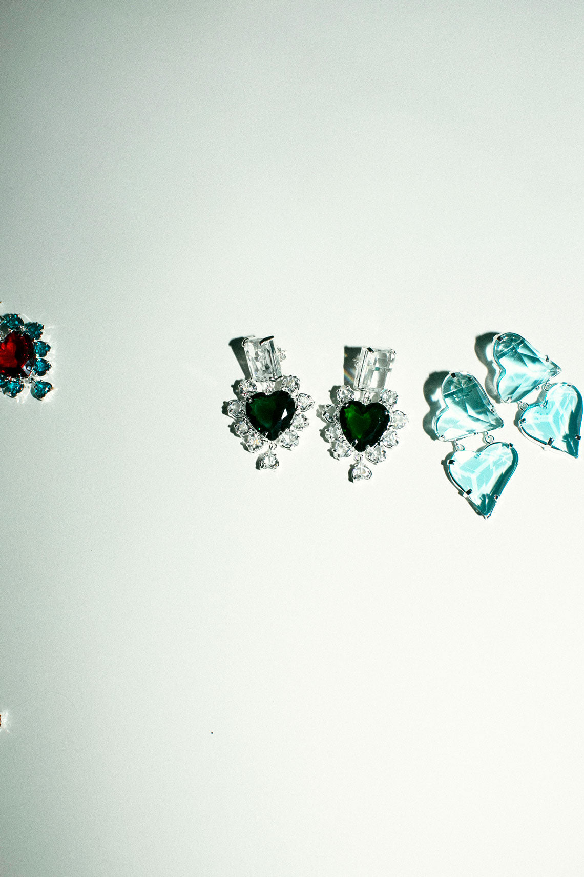 Clear & Emerald El Sabor Earrings