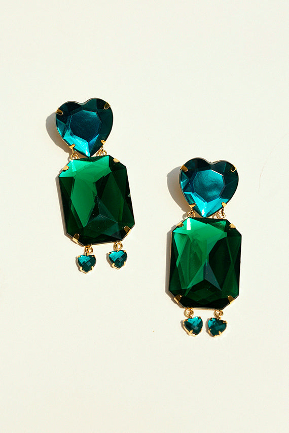 Emerald & Turquoise Carmen Earrings