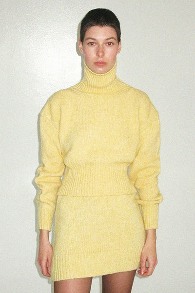 Paloma Wool pastel yellow sam knit mini skirt