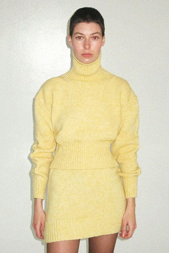 SALE 50% OFF Paloma Wool - Pastel Yellow Sofia Turtleneck Sweater