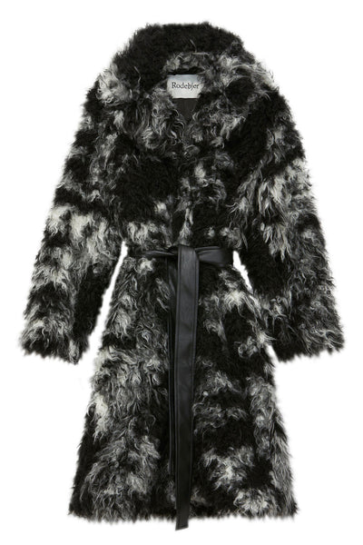 Black & White Faux Fur Hila Coat