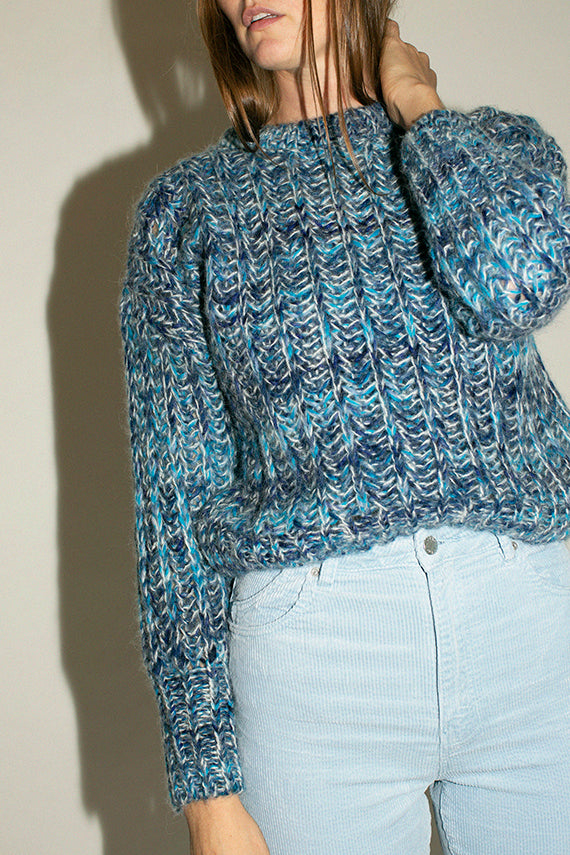 Blue Agenta Knit Sweater