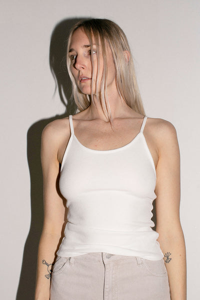 White Ballet Rib Camisole