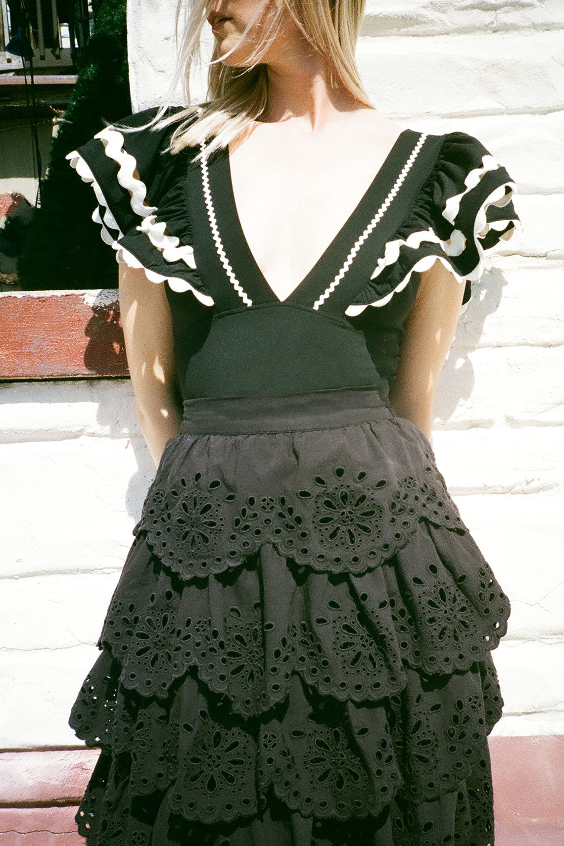Black Tiered Tali Skirt