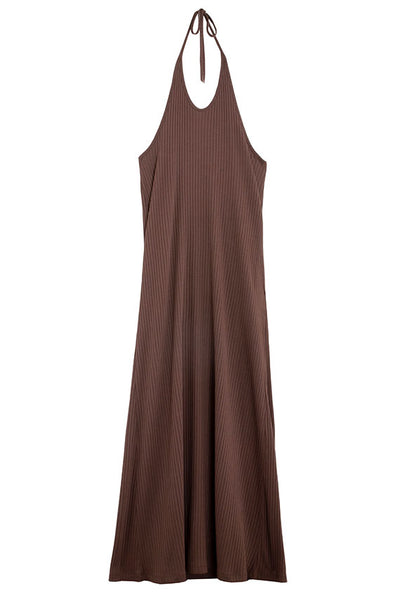 Brown Lupa Halter Dress