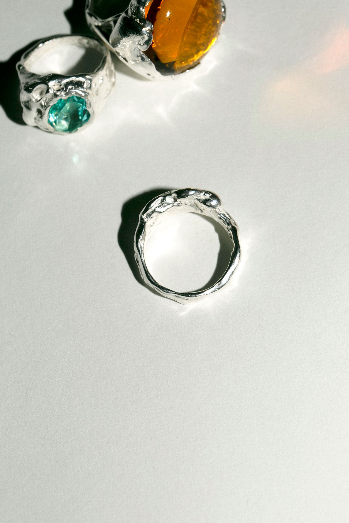 Silver with Green Ola Ring