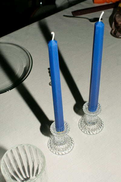 Lapis 10" Hex Taper Candle