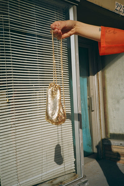 Gold Mini Bucket Bag