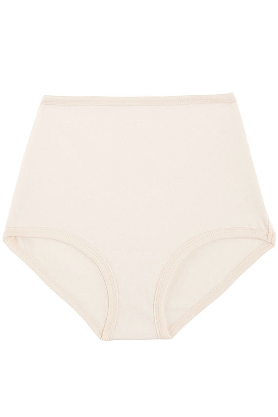 high rise panty in a natural cotton blend. Made in the USA