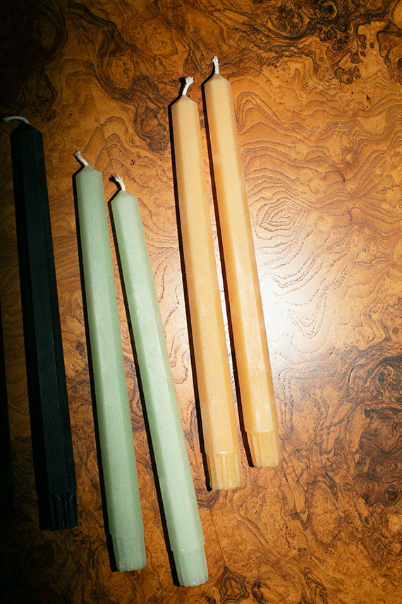 Tangerine 10" Hex Taper Candles
