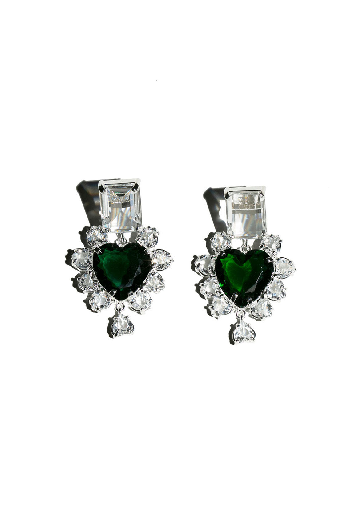 Clear & Emerald El Sabor Earrings
